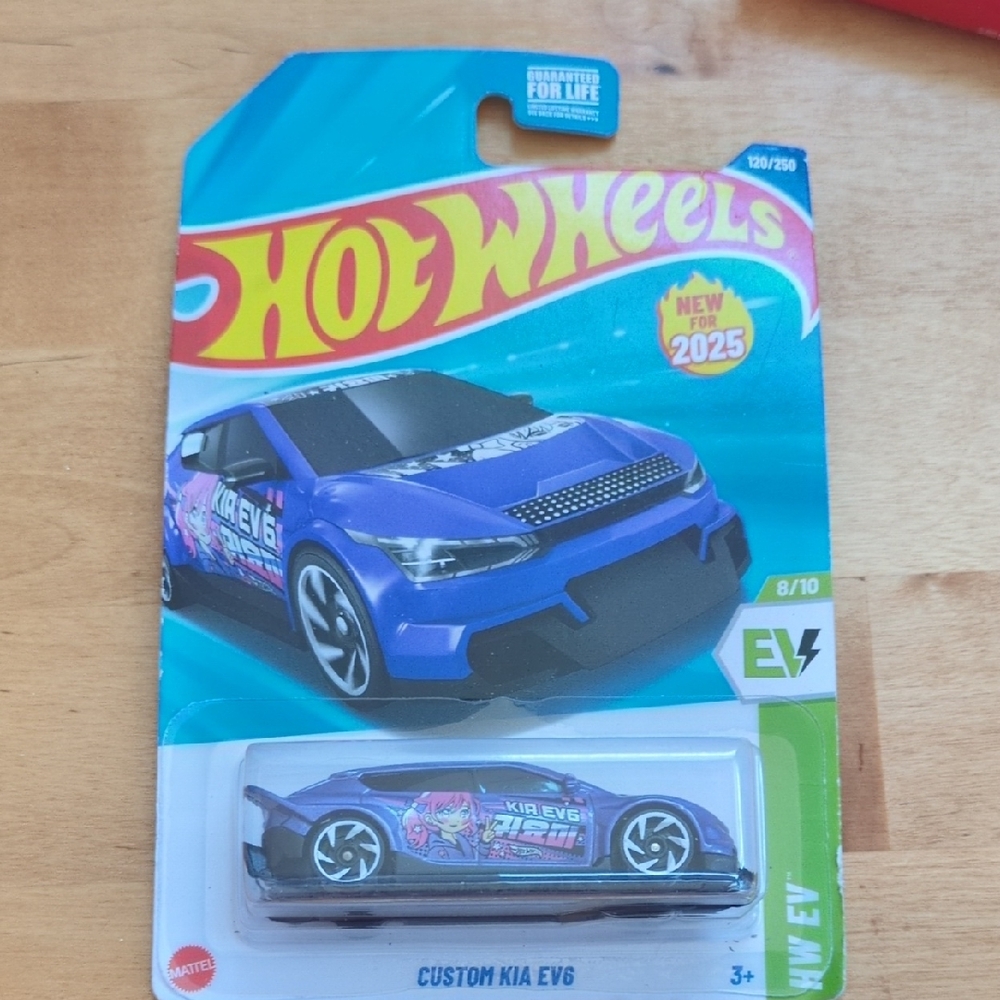 Hot Wheels Custom Kia EV6 Blue Toy Car